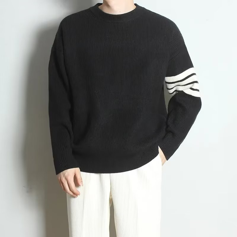 Áo sweater Cổ Tròn Dáng Rộng Thời Trang Thu Đông Đơn Giản Sang Trọng Cho Nam