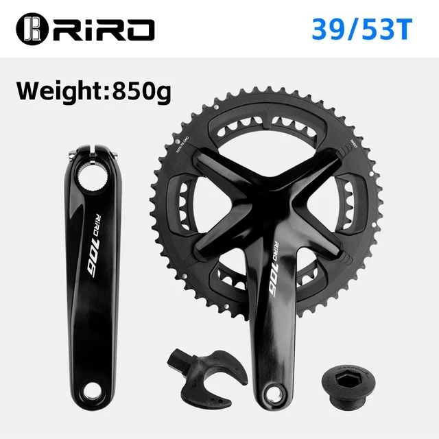 Riro Bộ Giò Dĩa Vuông Bằng Hợp Kim Nhôm 170mm 175mm 50 34t 53 39t Cho Xe Đạp 105 r7000