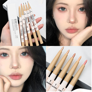 Bút Nhũ Tạo Bọng mắt Hai Đầu Highlight kiêm phấn mắt Tông Màu Nâu Cam Vàng Nhũ HZMBB1417