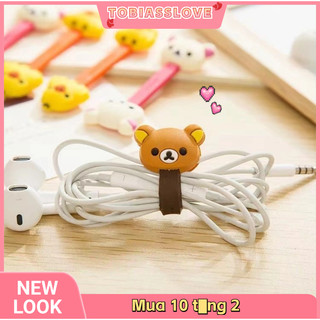 💫Mua 10 tặng 2💫Thiết Bị Quấn Dây Cáp Sạc Điện Thoại Di Động Hình Hoạt Hình Sáng Tạo Dễ Thương Kèm Hộp Đựng