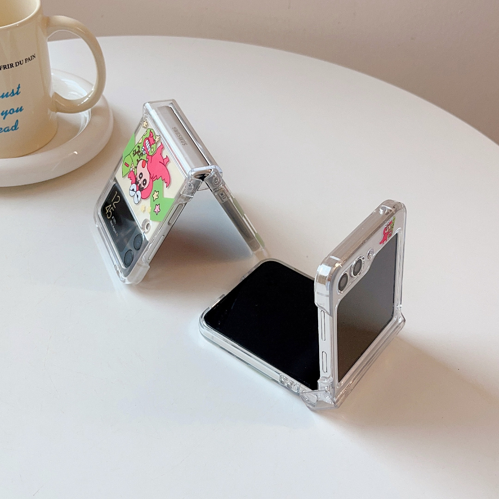 Dễ Thương Bao Da Điện Thoại Nắp Lật Chống Sốc Hình Cậu Bé Bút Chì shin-chan Cho samsung galaxy z flip 3 4 5 flip4 flip5