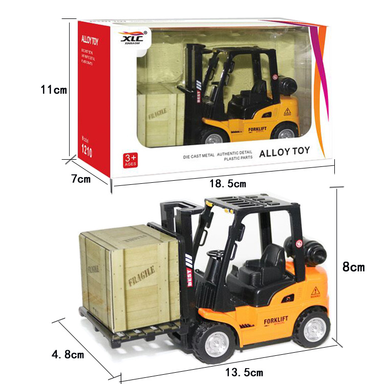 Có thể bán buôn Đồ chơi xe kỹ thuật hợp kim trẻ em Kéo lại Đúc nâng xây dựng nhỏ ToyRoom Hàng giao ngay