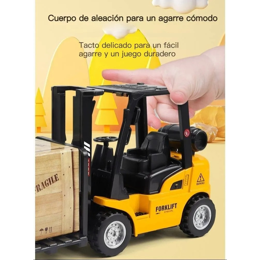 Có thể bán buôn Đồ chơi xe kỹ thuật hợp kim trẻ em Kéo lại Đúc nâng xây dựng nhỏ ToyRoom Hàng giao ngay