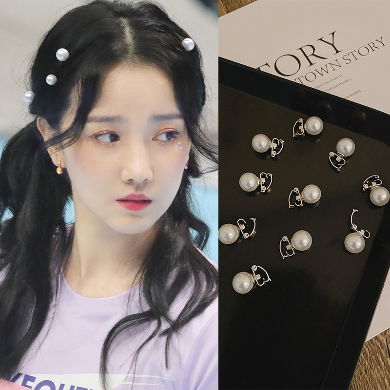 Doudou Kẹp Tóc Tết Bím Đính Ngọc Trai Nhân Tạo 1k