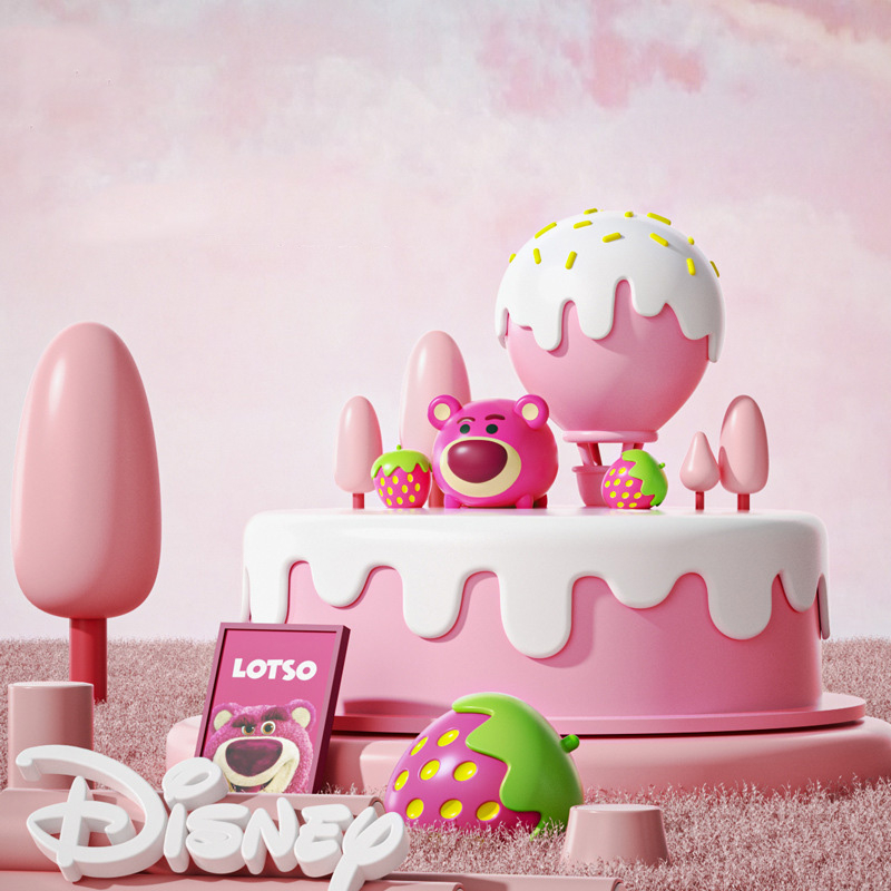 Máy Lọc Không Khí Phun Sương Tạo Ẩm Không Khí Thiết Kế Hình Bánh Sinh Nhật Gấu Dâu Tây Lãng Mạn Dùng Làm Quà Tặng Lãng Mạn