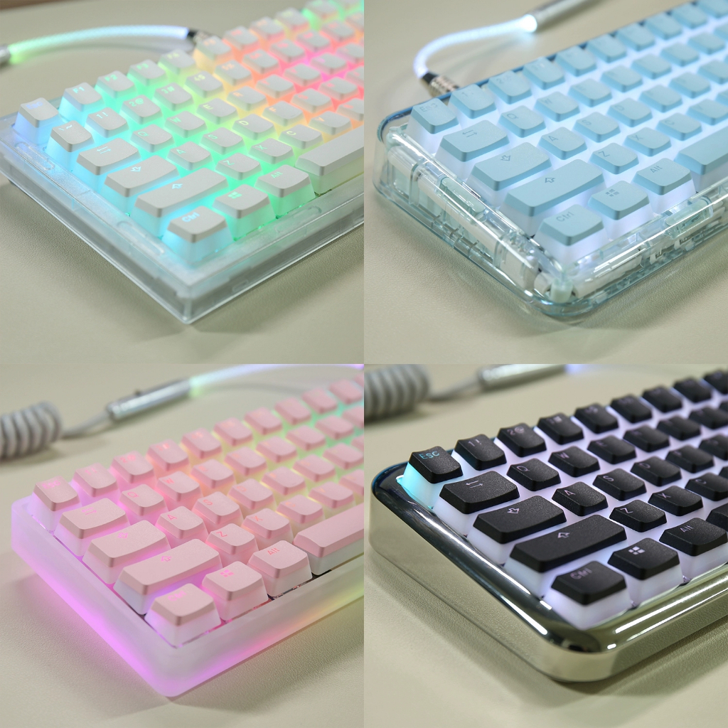 ZIFRIEND Pudding Keycap 130-Key OEM cho bàn phím tùy chỉnh 68/84/87/98/100/104 Key