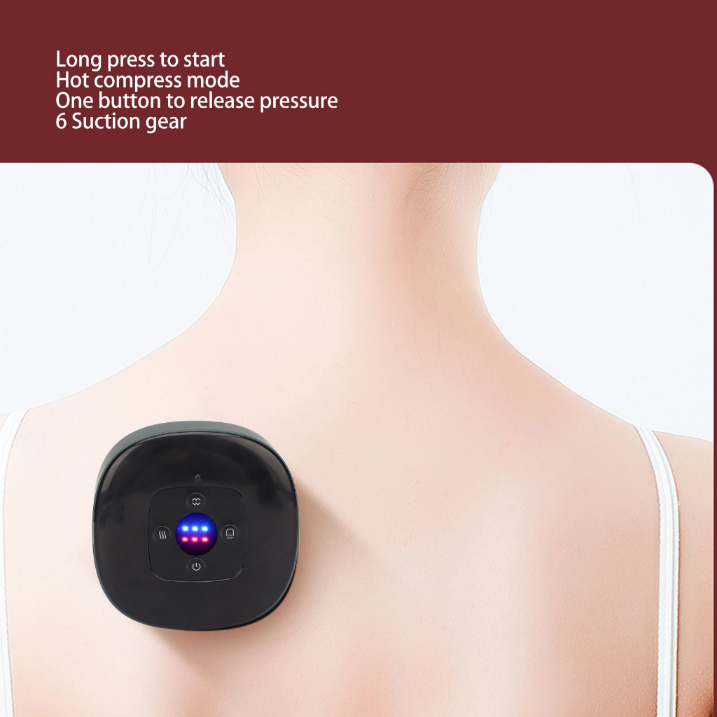 Điện Giác Hơi Massage Máy Thông Minh Làm Nóng 6 Cấp Độ Hút Sạc Chân Không Cạo Bộ Xanh SUNCOL