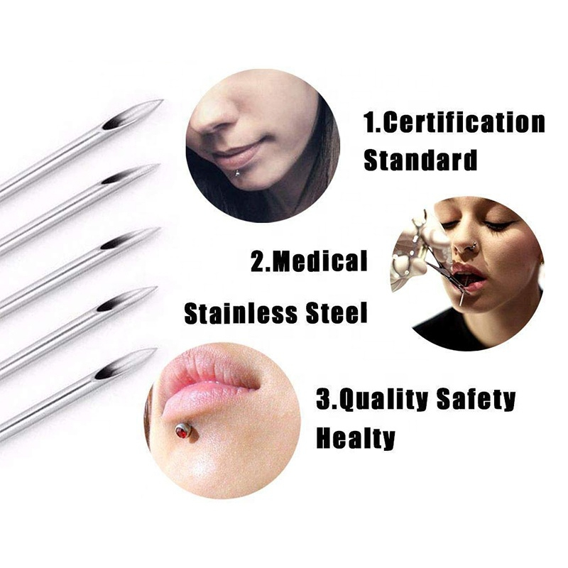Hộp 100 Kim Xỏ Khuyên Chuyên Nghiệp 12G / 13G / 14G / 15G / 16G / 18G / 20G
