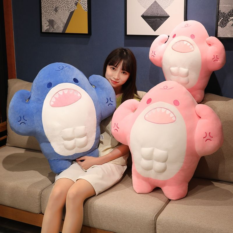 Sáng Tạo Dễ Thương Quirky Cơ Cá Mập Búp Bê Quà Tặng Sinh Nhật Gối Nhồi Bông Đồ Chơi Sang Trọng