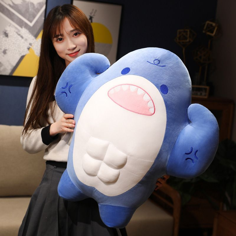 Sáng Tạo Dễ Thương Quirky Cơ Cá Mập Búp Bê Quà Tặng Sinh Nhật Gối Nhồi Bông Đồ Chơi Sang Trọng
