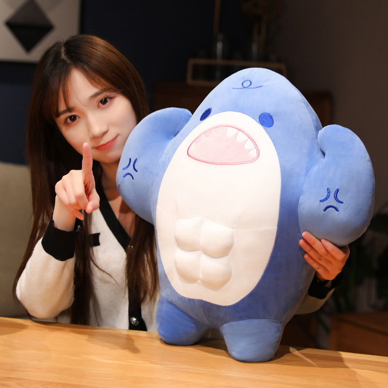 Sáng Tạo Dễ Thương Quirky Cơ Cá Mập Búp Bê Quà Tặng Sinh Nhật Gối Nhồi Bông Đồ Chơi Sang Trọng