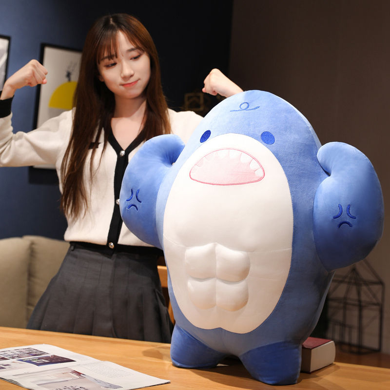 Sáng Tạo Dễ Thương Quirky Cơ Cá Mập Búp Bê Quà Tặng Sinh Nhật Gối Nhồi Bông Đồ Chơi Sang Trọng