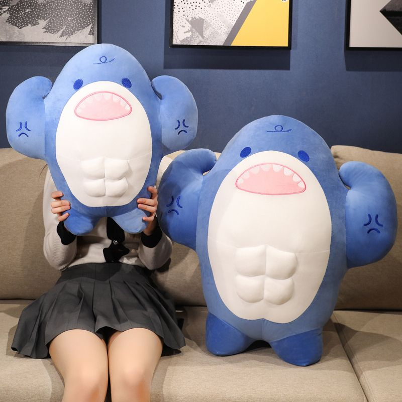 Sáng Tạo Dễ Thương Quirky Cơ Cá Mập Búp Bê Quà Tặng Sinh Nhật Gối Nhồi Bông Đồ Chơi Sang Trọng