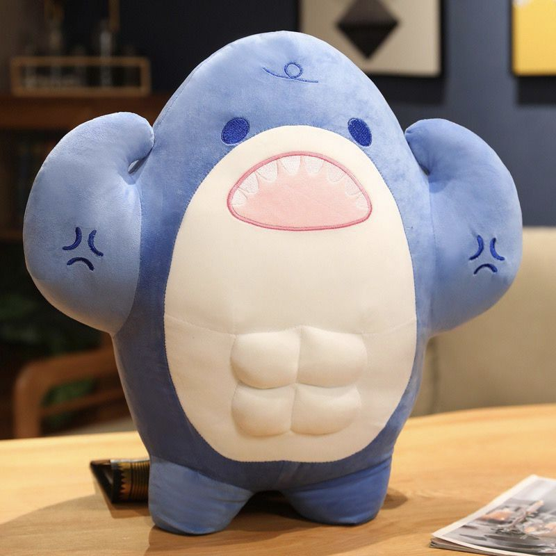 Sáng Tạo Dễ Thương Quirky Cơ Cá Mập Búp Bê Quà Tặng Sinh Nhật Gối Nhồi Bông Đồ Chơi Sang Trọng