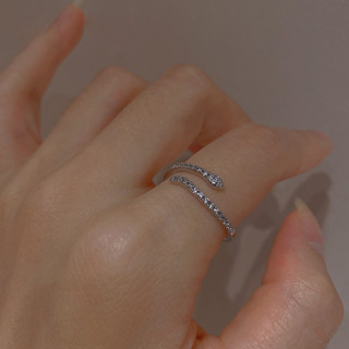 Nhẫn Hình Rắn Đính Đá zircon Thời Trang Cao Cấp Sang Trọng