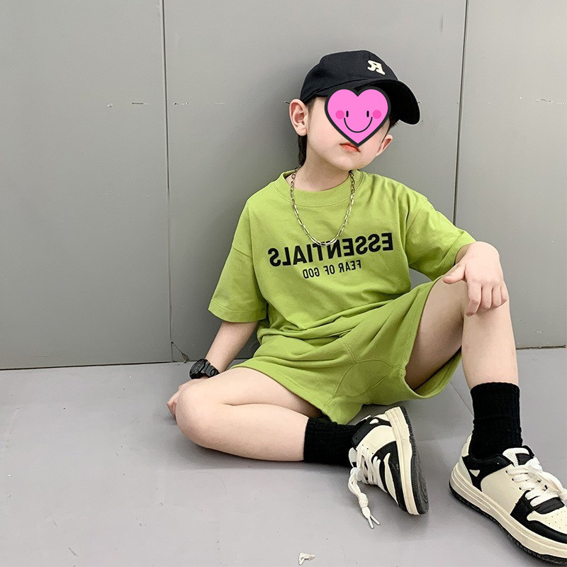 Áo thun ngắn tay cotton thời trang mùa thu 2023 mới dành cho trẻ em