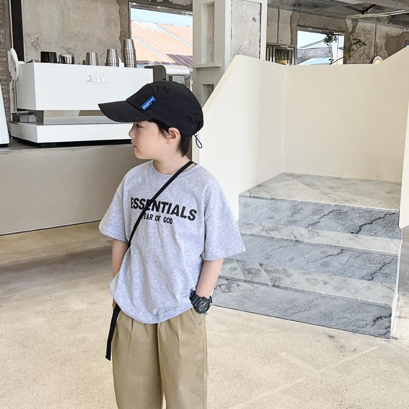 Áo thun ngắn tay cotton thời trang mùa thu 2023 mới dành cho trẻ em