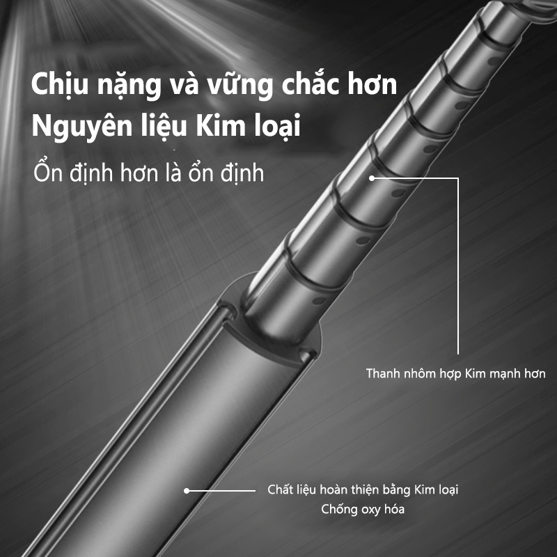 Gậy selfie Bằng Hợp Kim Nhôm Có Giá Đỡ Cho Điện Thoại