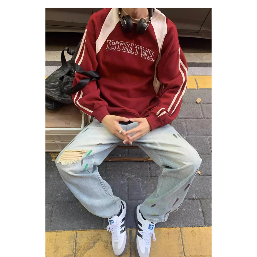 Áo sweater Thêu Họa Tiết monogram Phong Cách Mỹ Cổ Điển Thời Trang Cho Nam Và Nữ