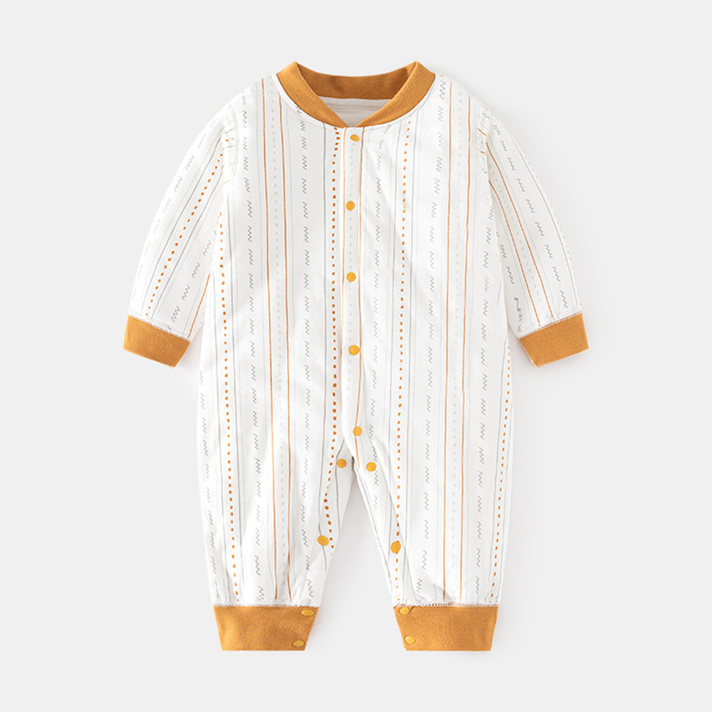 Bộ Áo Liền Quần cotton Chần Bông Thuần Khiết Tay Dài Phong Cách Hoạt Hình Thu Đông Dành Cho Trẻ Em