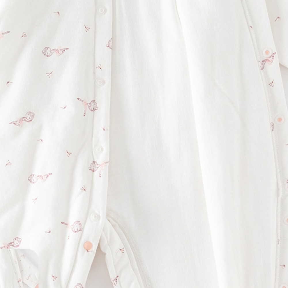 Bộ Áo Liền Quần cotton Chần Bông Thuần Khiết Tay Dài Phong Cách Hoạt Hình Thu Đông Dành Cho Trẻ Em