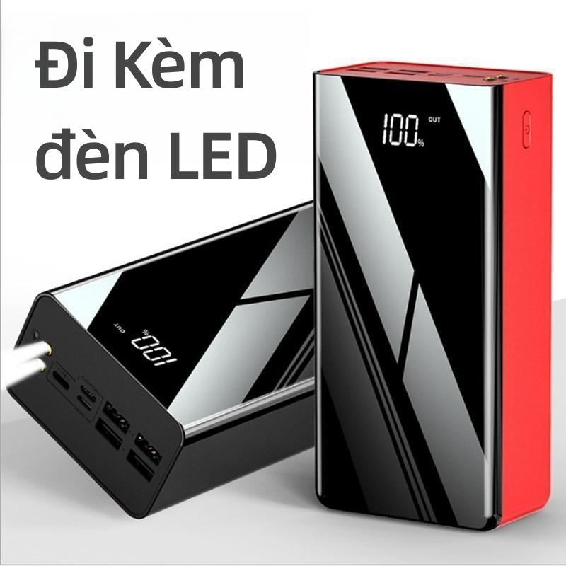 Pin Sạc Dự Phòng Dung Lượng Lớn 100000mAh Trữ Pin Nhiều Có đèn Pin Màn Hình Led Hiện Thị Phần Trăm Pin Màn Hình Bóng Siêu Sáng