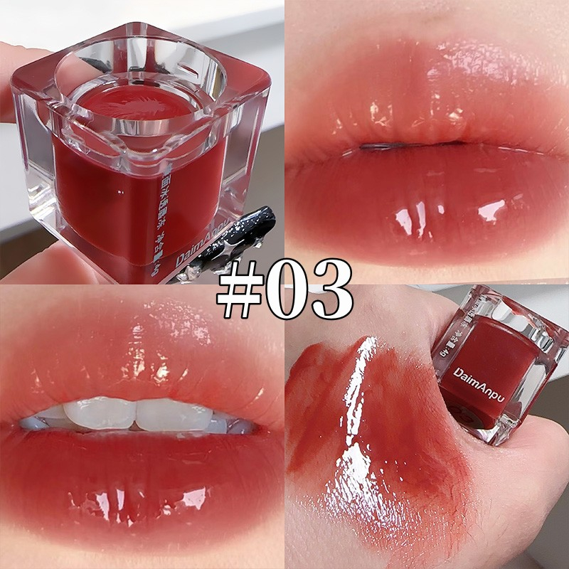 Sweet mint Son Tint Bóng Daimanpu 6 Màu Có Móc Chìa Khóa Lâu Trôi Dưỡng Ẩm Trang Điểm nude Tự Nhiên