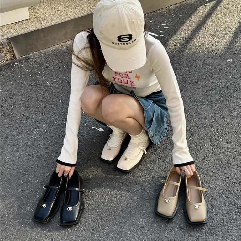 LORRTTA Dép sandal nữ Hở Ngón Đế Dày mary jane Mùa hè Kiểu Dáng Thời Trang B28G1AV 34Z230823