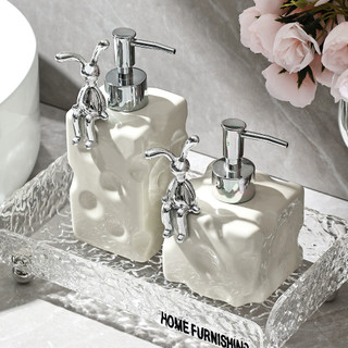[Hàng Hot] Bình đựng dầu gội, sữa tắm, nước rửa tay,  Bình đựng dầu gội bằng gốm Công suất lớn Trang trí nhà máy bơm cho phòng tắm