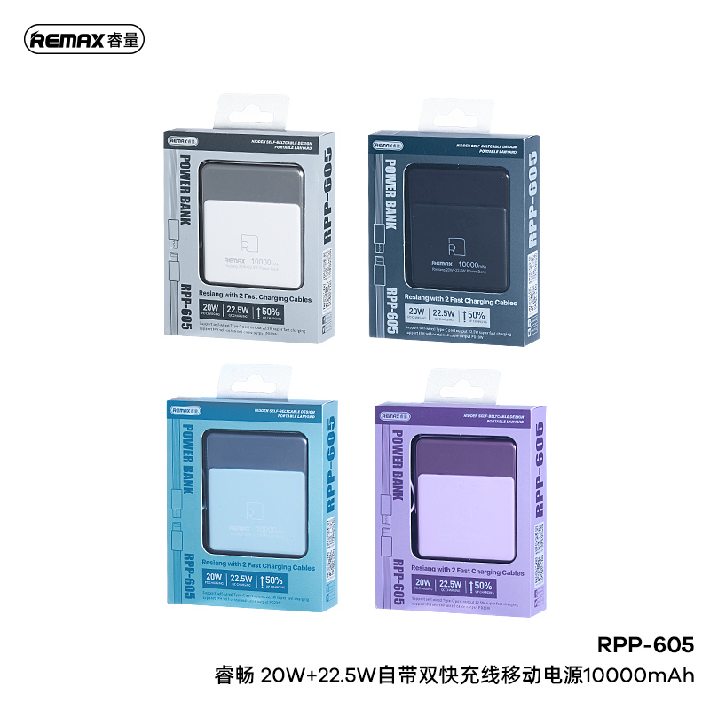 Remax Dây Cáp Sạc Nhanh 10000mah Tpa-605 20w + 22.5w