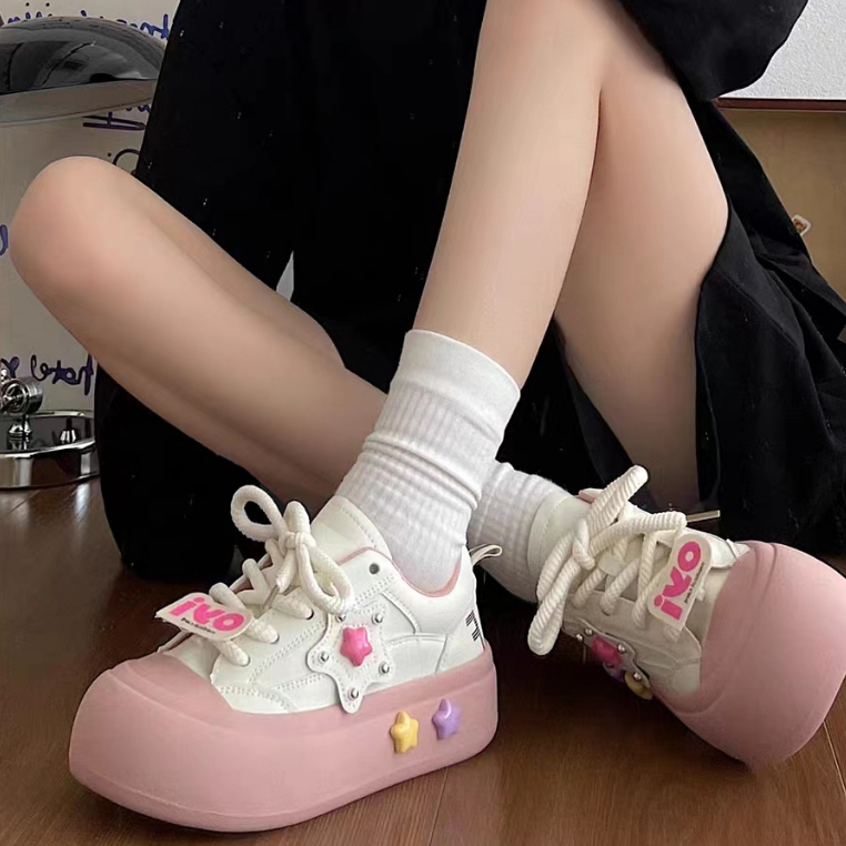 Giày Bánh Mì Tăng Chiều Cao Siêu Nhẹ Phong Cách retro Thời Trang Mới 2023 Cho Nữ