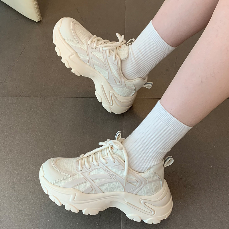 Giày Thể Thao Đế Dày Tăng Chiều Cao Thoáng Khí Dành Cho Nữ