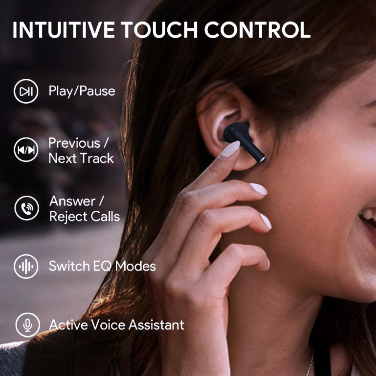 Tai Nghe Bluetooth 5.3 AUKEY EP-M2 TWS Kiểm soát cảm ứng 20 giờ & IPX4 10M 13mm