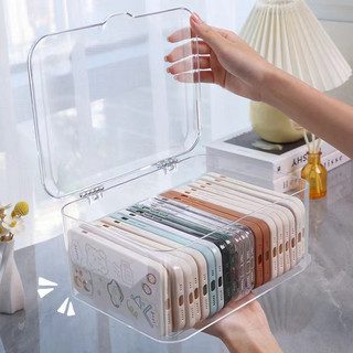 Hộp lưu trữ trong suốt để bàn acrylic có nắp đậy văn phòng phẩm hoàn thiện hộp mỹ phẩm giá lưu trữ Blinglight