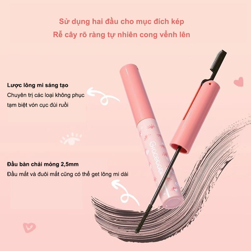 Gracebabi mascara Chuốt Mi Cong Vút Và Dày Hơn Với Thiết Kế Vỏ Hình Hoa Hướng Dương Thời Trang Cho Nữ