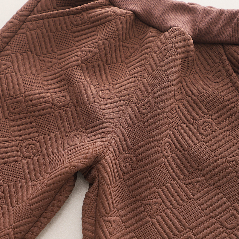 Set Áo Thun Tay Dài Cổ Tròn + Quần Dài Phong Cách Hàn Quốc Thời Trang Mùa Thu Cho Bé Trai / Gái Kích Thước 80-120cm