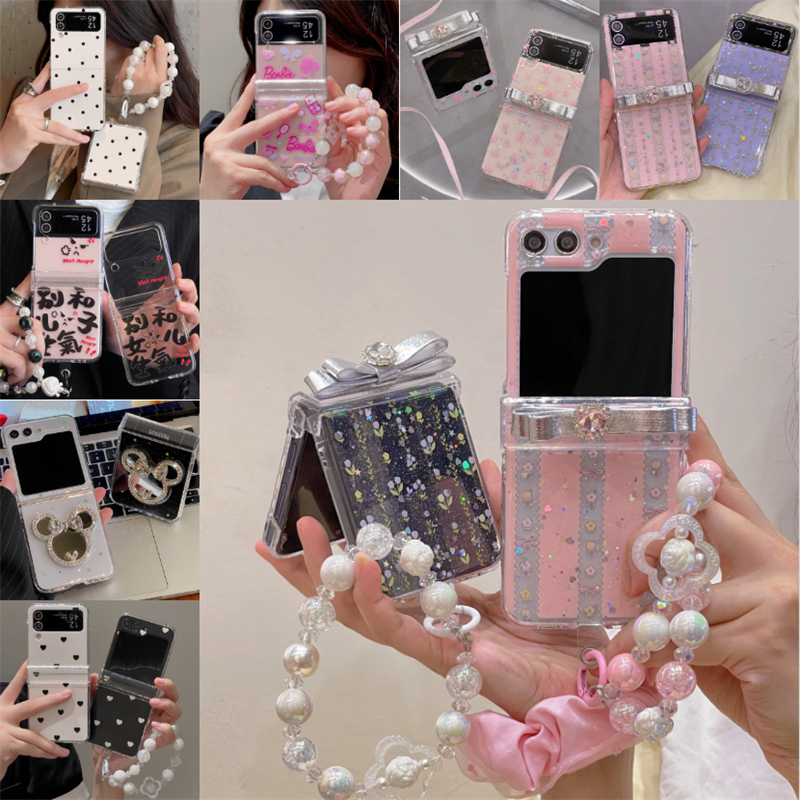 Ốp Điện Thoại Trong Suốt Chống Sốc Họa Tiết Hoạt Hình Cho samsung galaxy z flip 3 zflip 5 z flip4