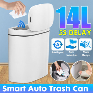 KAIMEIDI 14LSmart Thùng Rác Điện Tử Tự Động Hộ Gia Đình Phòng Tắm Vệ Sinh Nhà Bếp Chống Thấm Nước Hẹp Đường May Cảm Biến Thùng Rác Thùng Rác