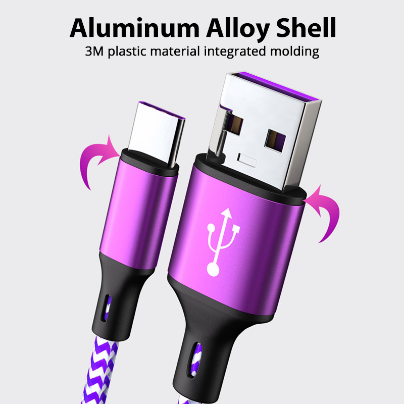 Guugei Dây Cáp Sạc Nhanh usb Loại c 5a Cho huawei xiaomi oppo Điện Thoại