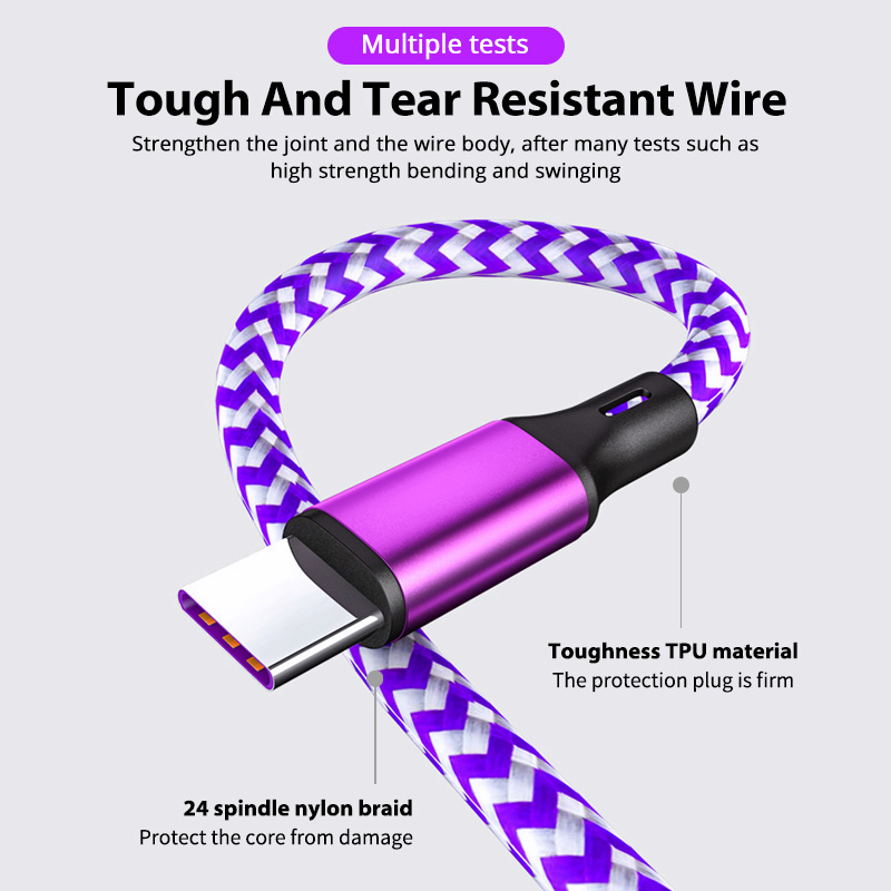 Guugei Dây Cáp Sạc Nhanh usb Loại c 5a Cho huawei xiaomi oppo Điện Thoại