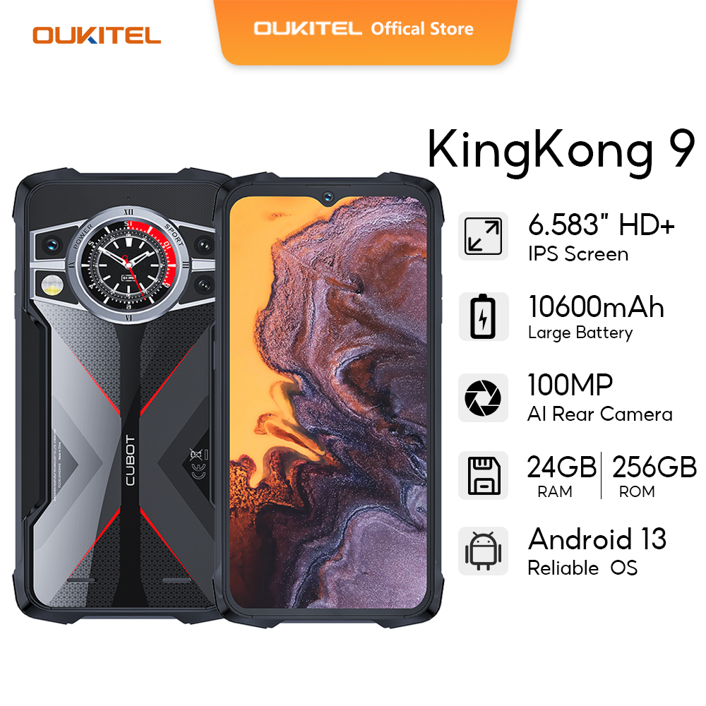 [Mã CBELLDT giảm 10% đơn 500K] CUBOT KingKong 9 Mobile Phone 6.583" G99 24GB+256GB 100Mp 10600mAh Điện thoại bền chắc