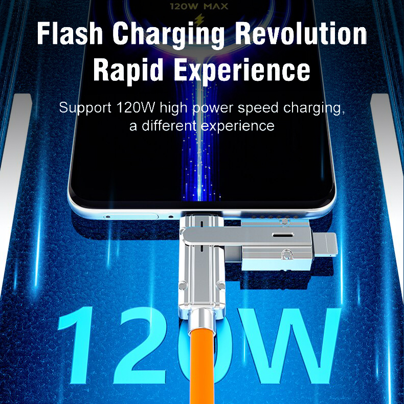 Dây Cáp Sạc Nhanh pd Đa Năng 120W 4 Trong 1 Cho iphone huawei xiaomi