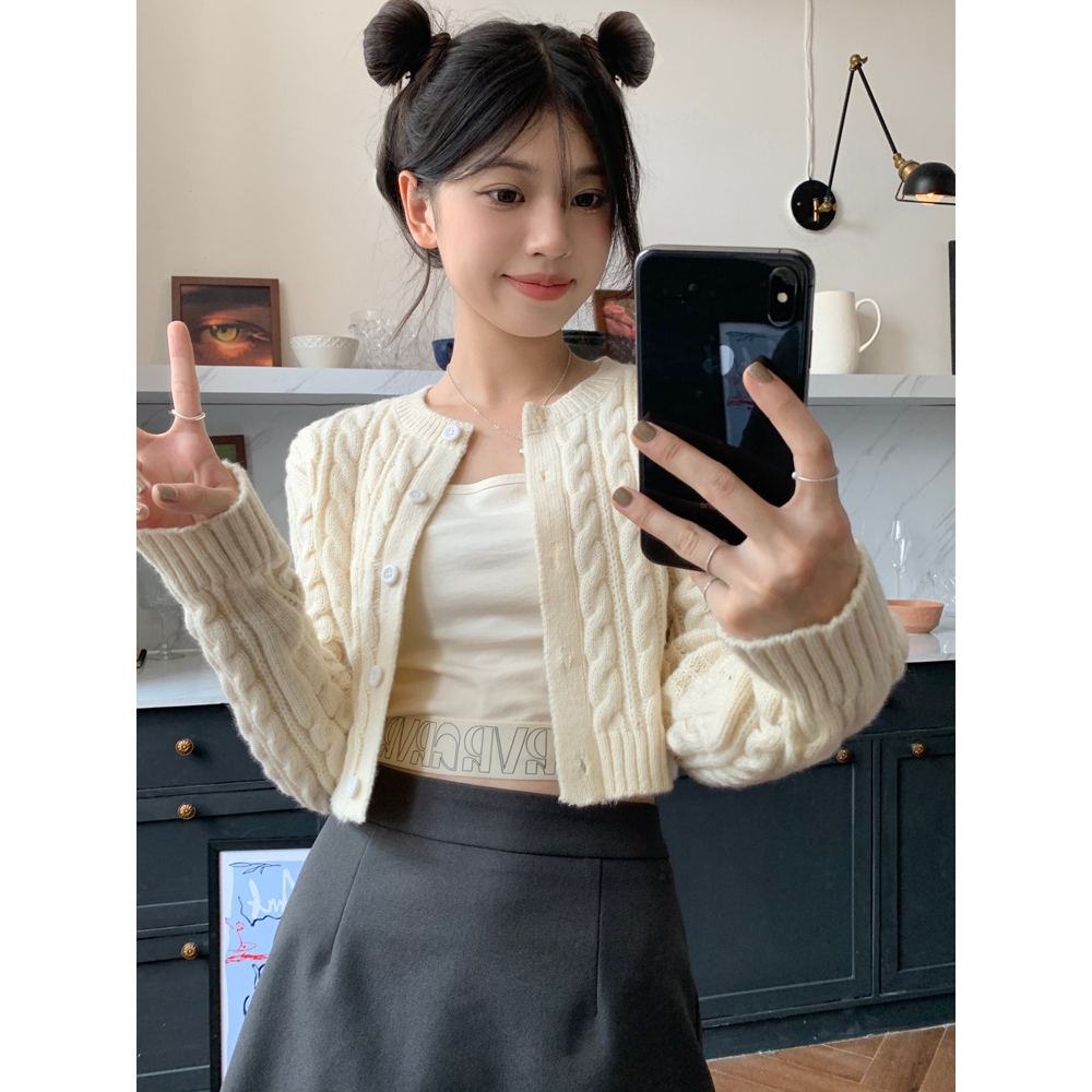 Áo Khoác cardigan Dệt Kim Tay Dài Phong Cách Mới 55566