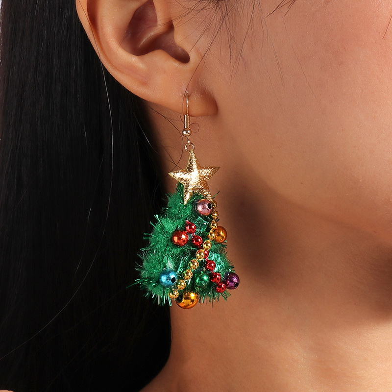 Khuyên Tai Hình Ông Già Noel Tuần Lộc Cây Thông Giáng Sinh Nhiều Màu Sắc Cho Nữ