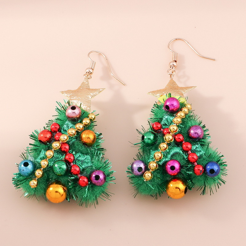 Khuyên Tai Hình Ông Già Noel Tuần Lộc Cây Thông Giáng Sinh Nhiều Màu Sắc Cho Nữ