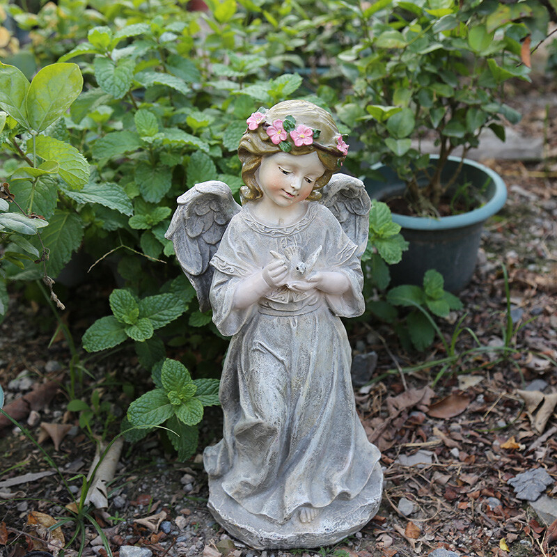 Đồ Trang Trí Vườn Hình Thiên Thần Nhỏ Bằng Nhựa resin Sáng Tạo
