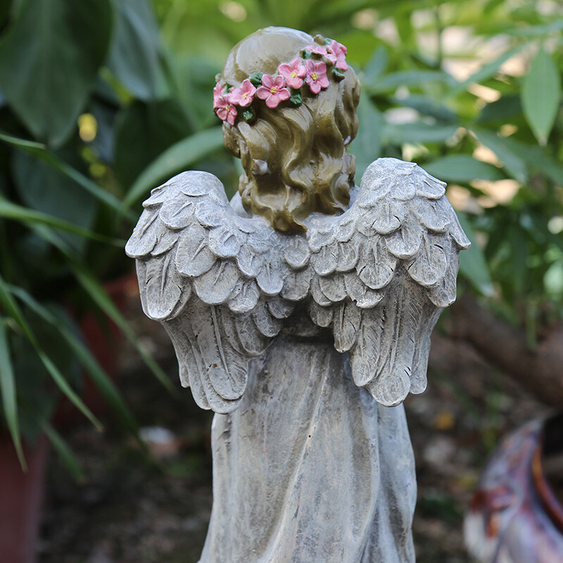 Đồ Trang Trí Vườn Hình Thiên Thần Nhỏ Bằng Nhựa resin Sáng Tạo