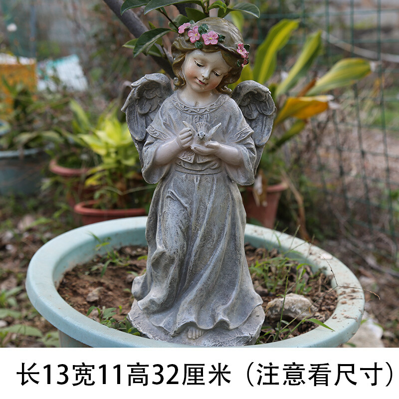 Đồ Trang Trí Vườn Hình Thiên Thần Nhỏ Bằng Nhựa resin Sáng Tạo