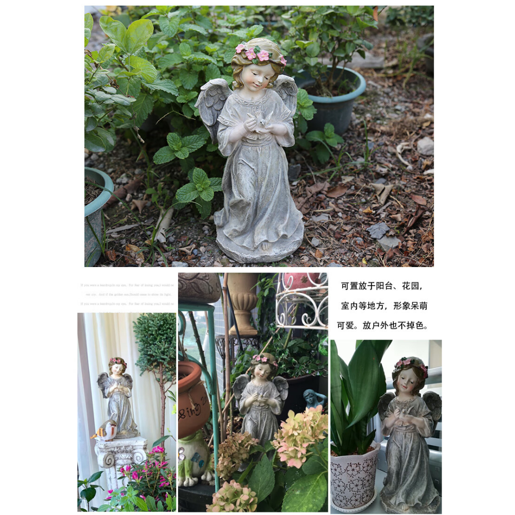 Đồ Trang Trí Vườn Hình Thiên Thần Nhỏ Bằng Nhựa resin Sáng Tạo