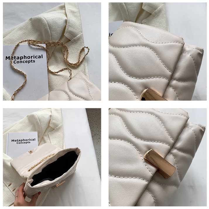 Túi Đeo Chéo Hình Vuông Nhỏ Màu Trơn Thêu Họa Tiết Thời Trang 2023 Phong Cách vintage Dành Cho Nữ